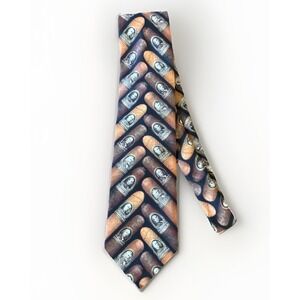 Vintage Ralph Marlin 1997 Cigar Money Band‎ Brown and Yellow Tie